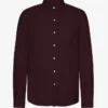 Chemise en flanelle bio - Rouge sang de bœuf