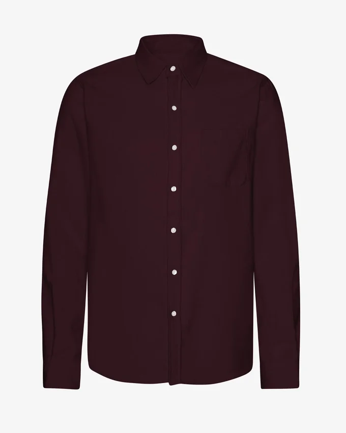 Chemise en flanelle bio - Rouge sang de bœuf