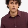 Chemise en flanelle bio - Rouge sang de bœuf