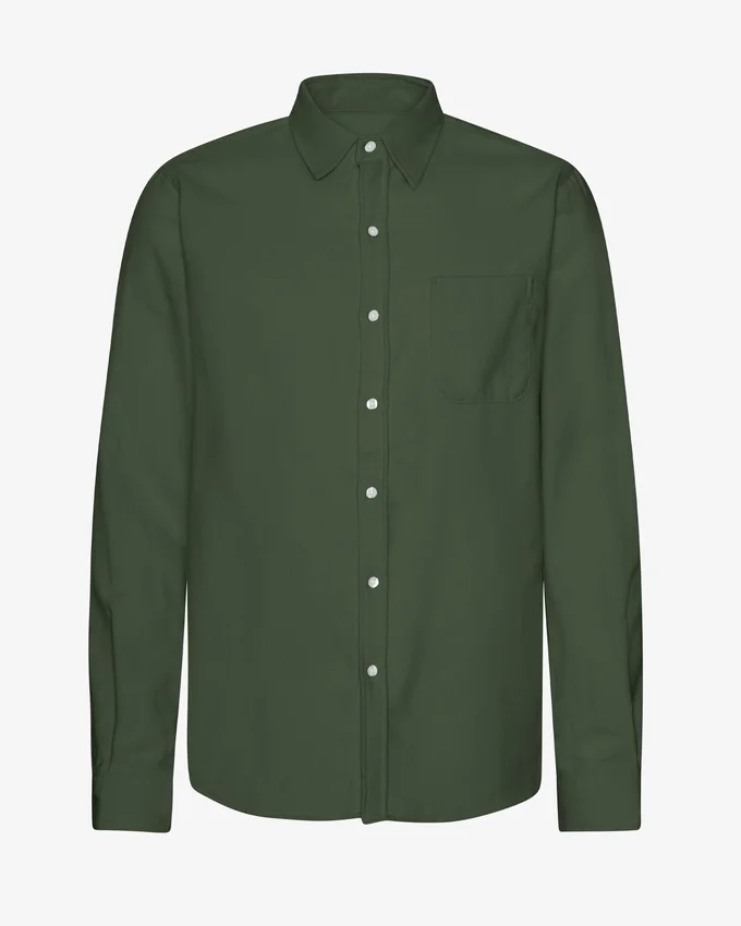 Chemise en flanelle bio - Vert chasseur