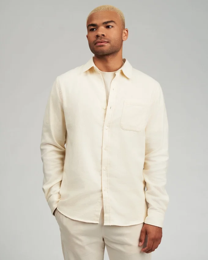 Chemise en flanelle bio - Vert chasseur