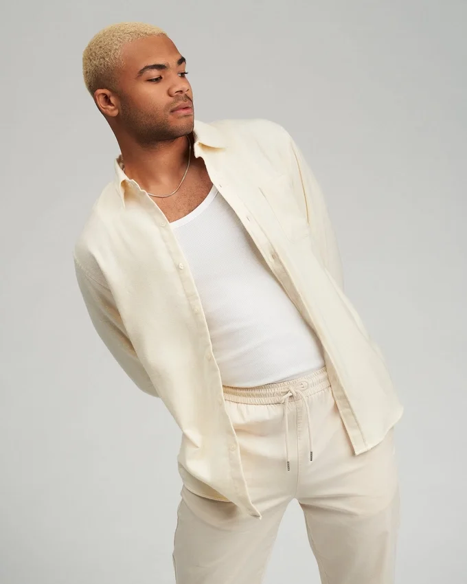 Chemise en flanelle bio - Vert chasseur