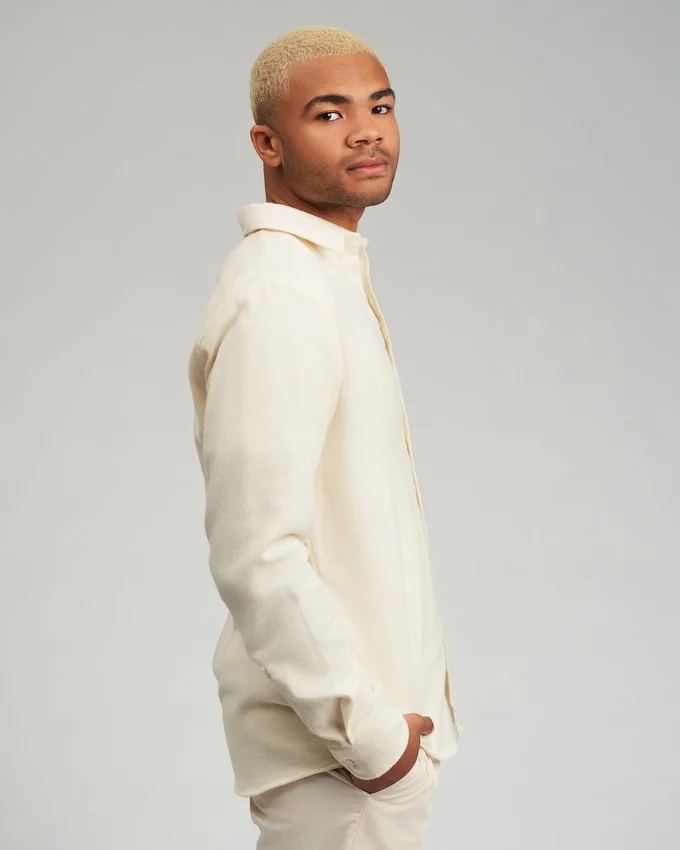 Chemise en flanelle bio - Vert chasseur