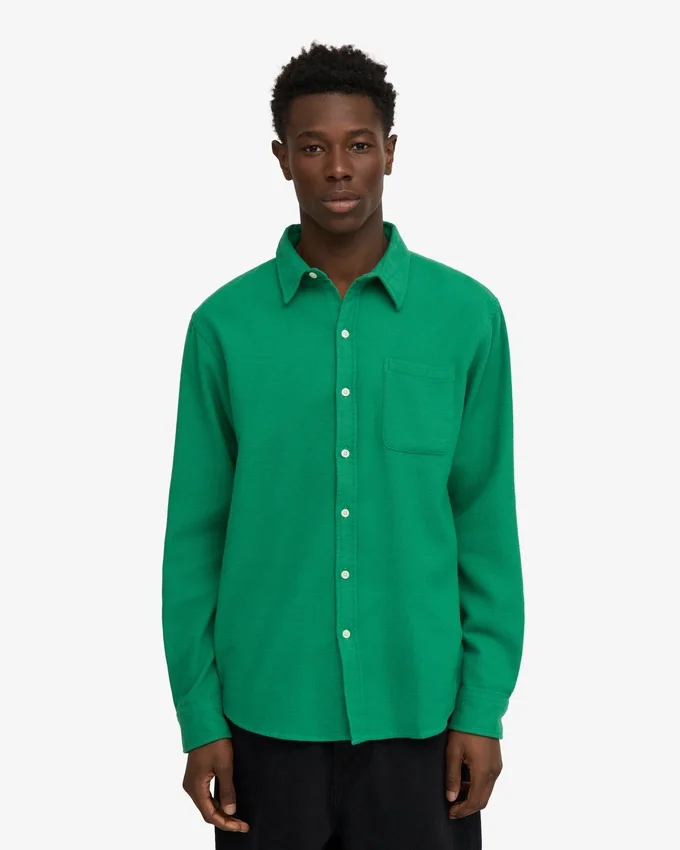 Chemise en flanelle bio - Vert Kelly