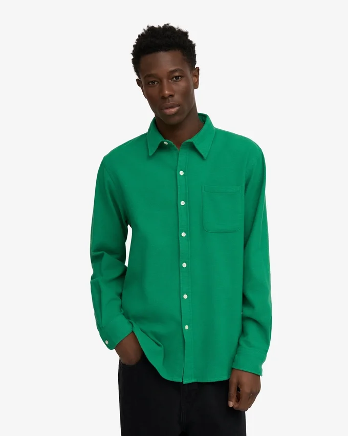 Chemise en flanelle bio - Vert Kelly