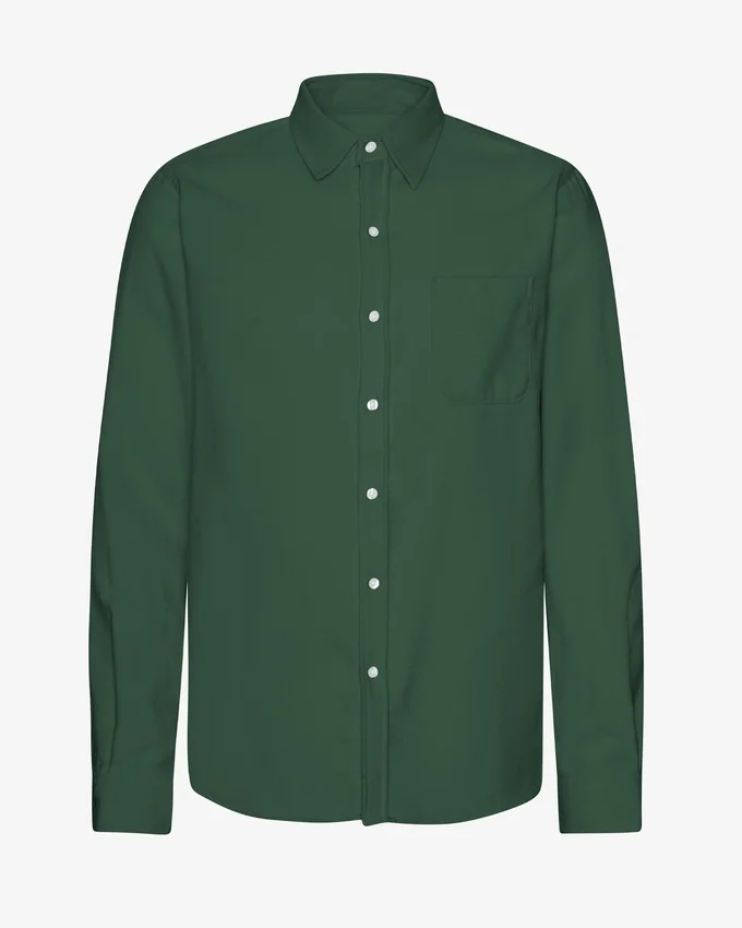 Chemise en flanelle bio - Vert émeraude
