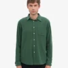 Chemise en flanelle bio - Vert émeraude