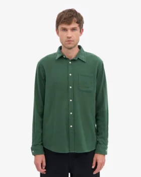 Chemise en flanelle bio – Vert émeraude