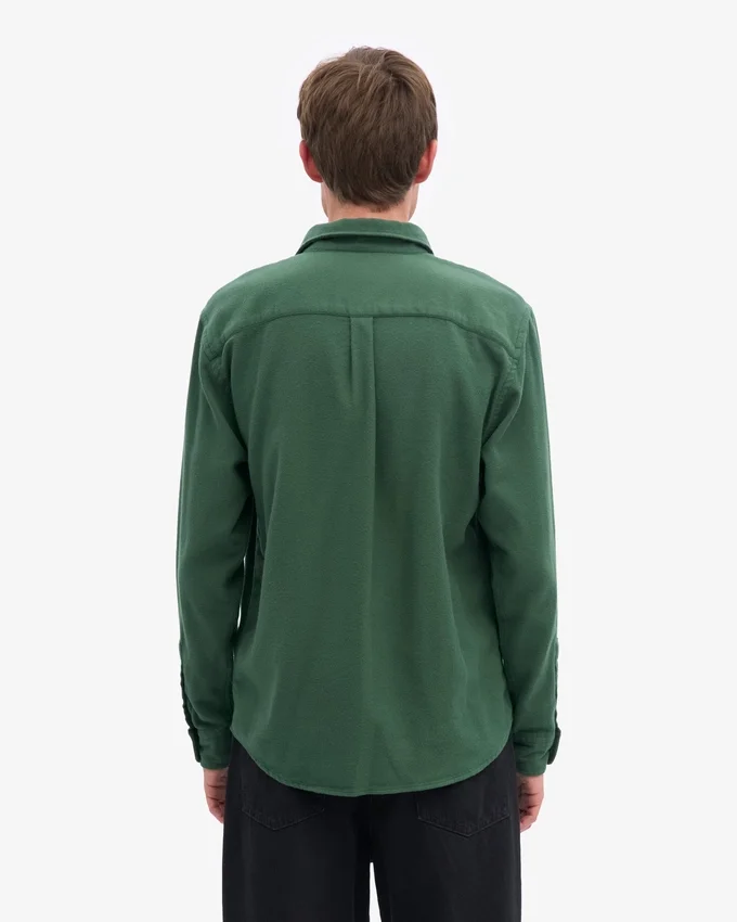 Chemise en flanelle bio - Vert émeraude