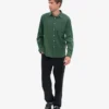 Chemise en flanelle bio - Vert émeraude