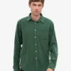 Chemise en flanelle bio - Vert émeraude