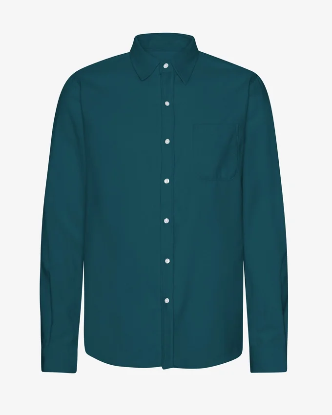 Chemise en flanelle bio - Vert océan