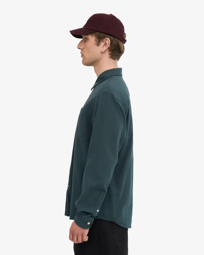 Chemise en flanelle bio - Vert océan