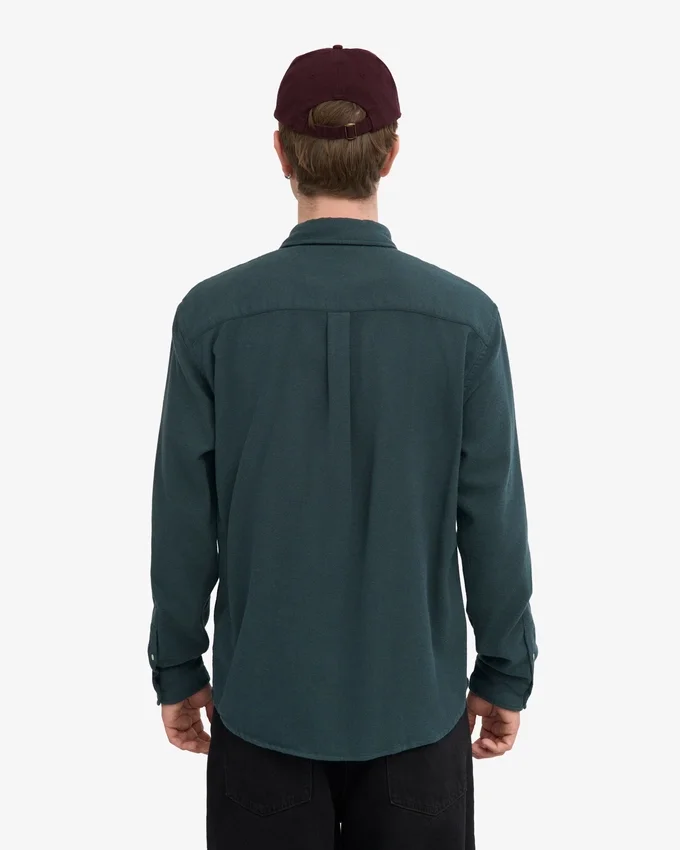 Chemise en flanelle bio - Vert océan