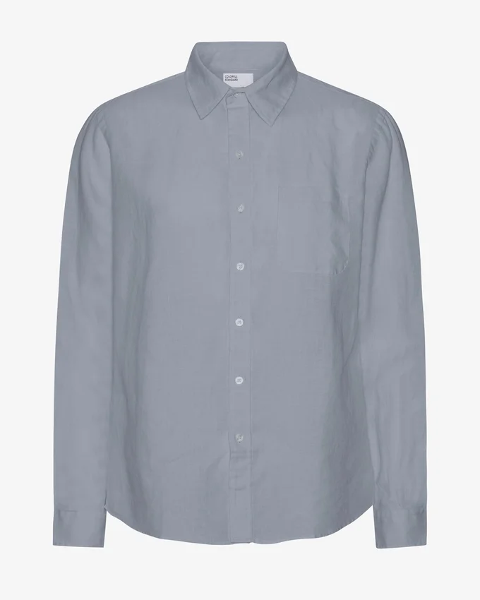 Chemise en lin - Bleu acier