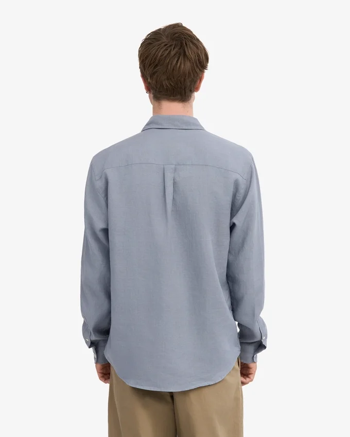 Chemise en lin - Bleu acier