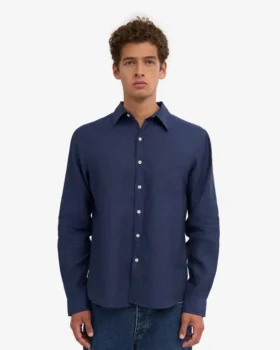 Chemise en lin – Bleu marine