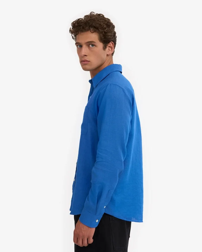 Chemise en lin - Bleu Pacifique