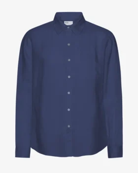 Chemise en lin - Bleu pétrole