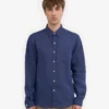 Chemise en lin - Bleu pétrole