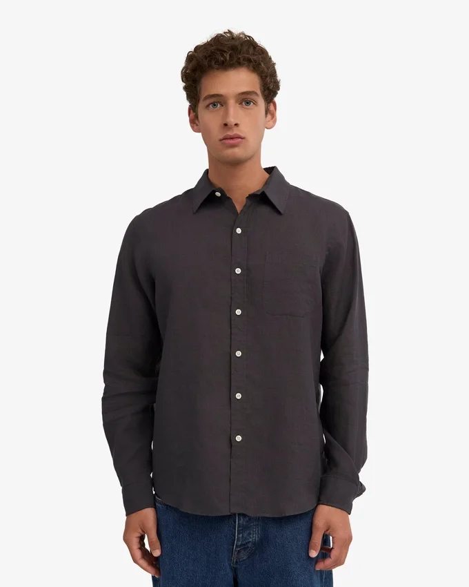 Chemise en lin - Gris lave