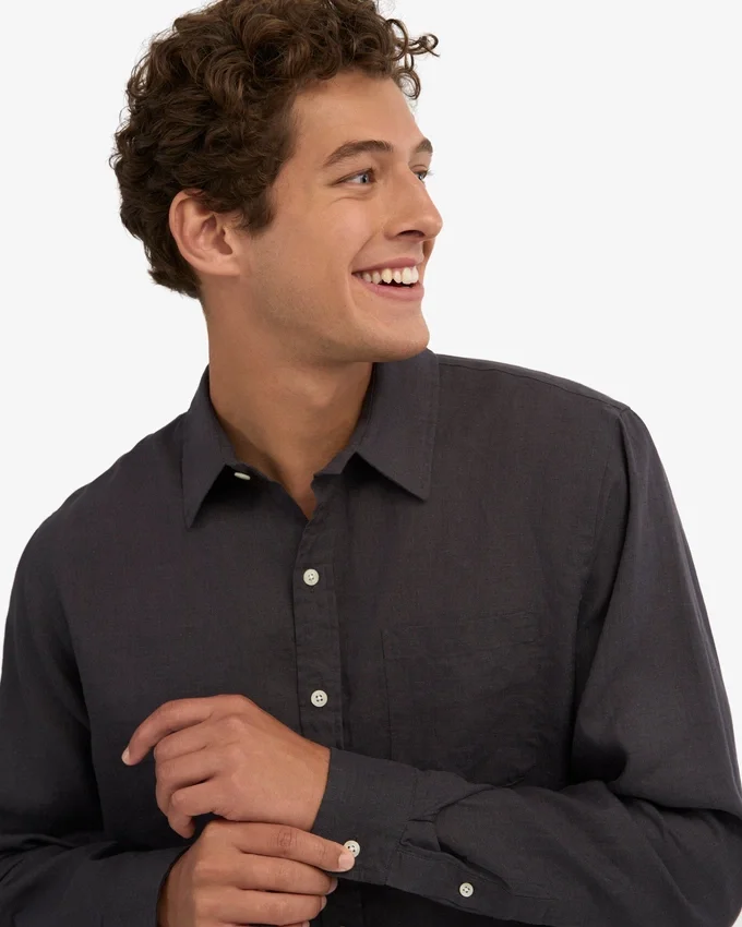 Chemise en lin - Gris lave