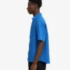 Chemise en lin à manches courtes - Bleu Pacifique