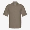 Chemise en lin à manches courtes - Olive poussiéreux