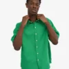 Chemise en lin à manches courtes - Vert Kelly