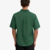 Chemise en lin à manches courtes - Vert émeraude