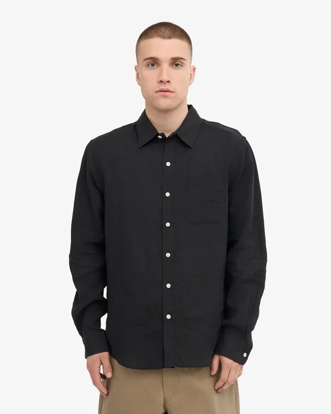 Chemise en lin - Noir intense