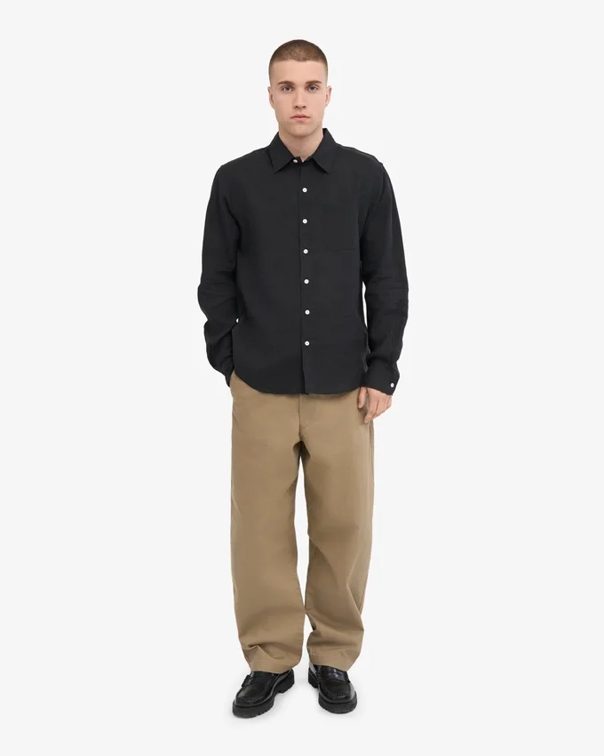 Chemise en lin - Noir intense