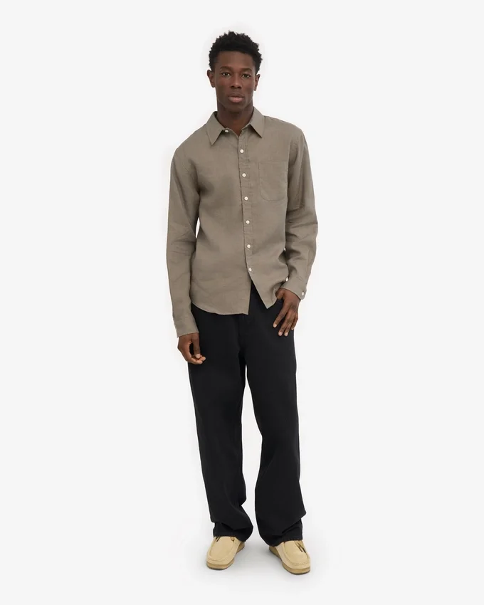 Chemise en lin - Olive poussiéreux