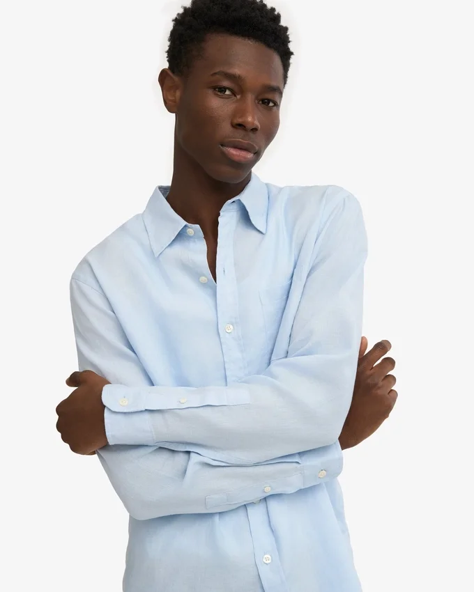 Chemise en lin - Polar Blue