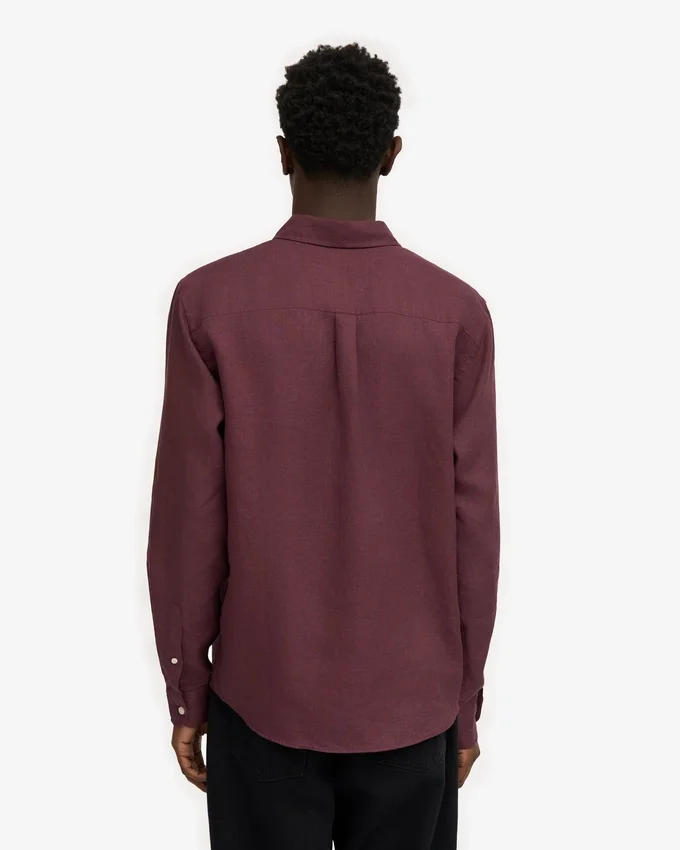 Chemise en lin - Rouge sang de bœuf
