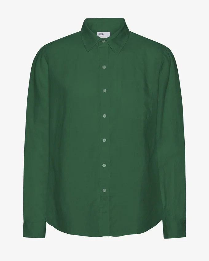 Chemise en lin - Vert émeraude