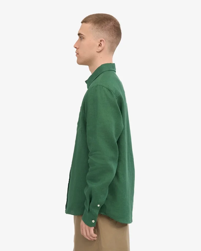 Chemise en lin - Vert émeraude