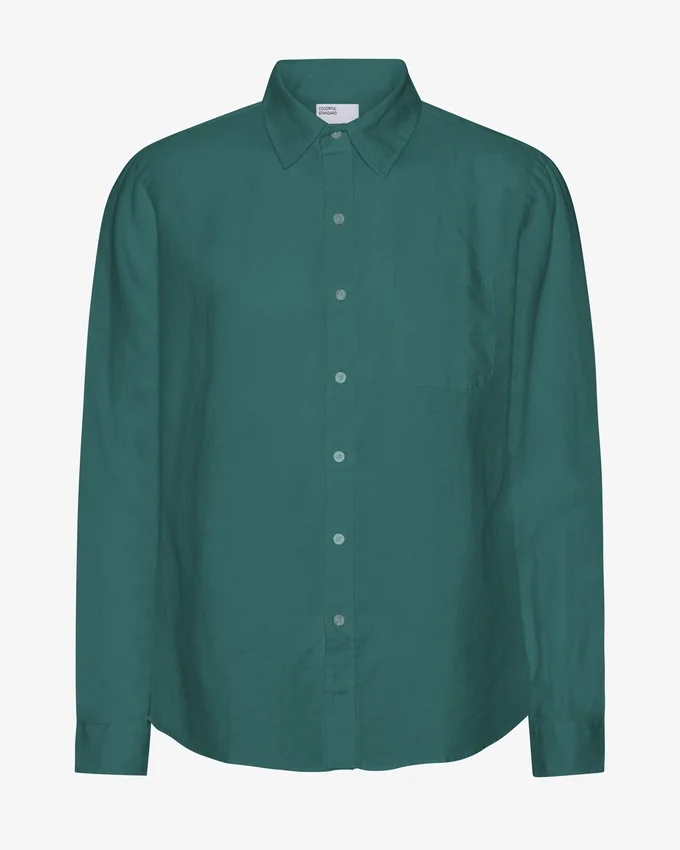 Chemise en lin - Vert océan