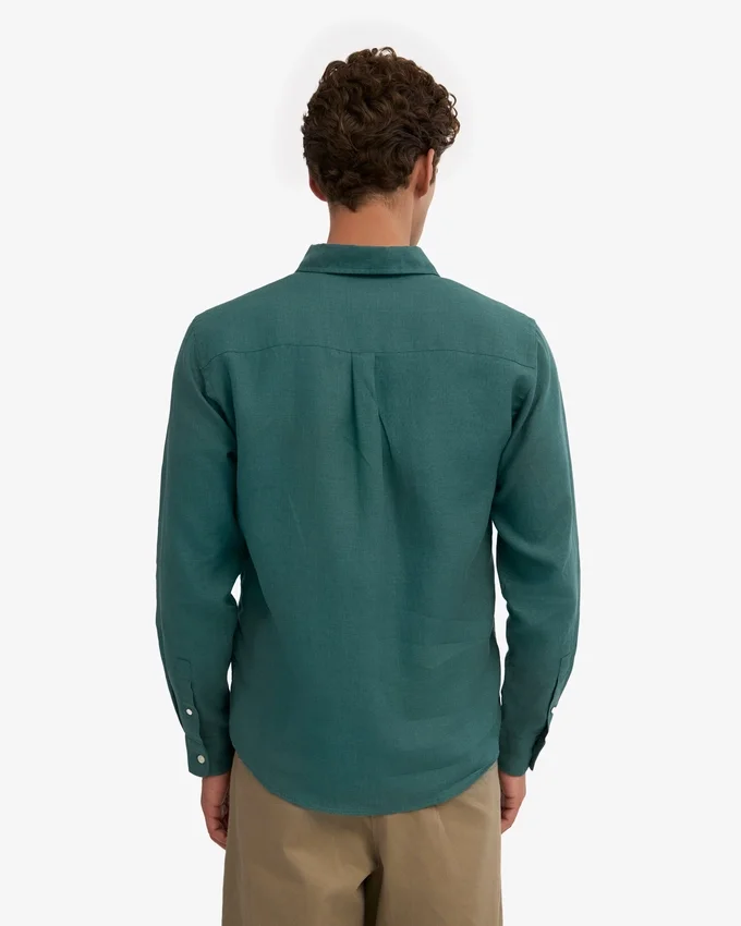 Chemise en lin - Vert océan