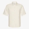 Chemise à manches courtes en lin - Blanc ivoire