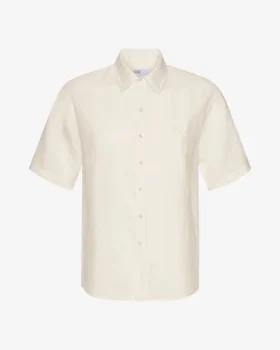 Chemise à manches courtes en lin - Blanc ivoire