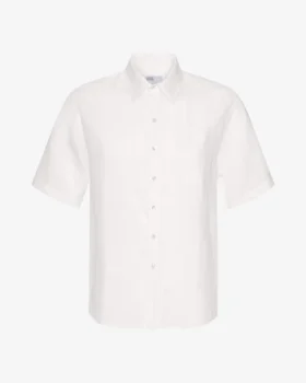 Chemise à manches courtes en lin - Blanc optique