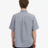Chemise à manches courtes en lin - Bleu acier