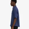 Chemise à manches courtes en lin - Bleu marine