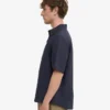 Chemise à manches courtes en lin - Bleu marine