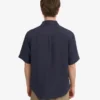 Chemise à manches courtes en lin - Bleu marine