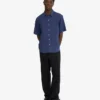 Chemise à manches courtes en lin - Bleu marine