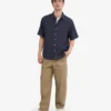 Chemise à manches courtes en lin - Bleu marine