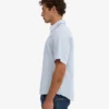 Chemise à manches courtes en lin - Bleu polaire