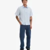 Chemise à manches courtes en lin - Bleu polaire